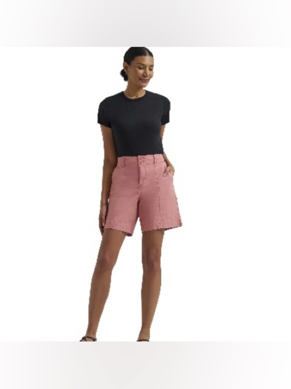 Lee Women's Dusty Rose High-Rise Bermuda Shorts